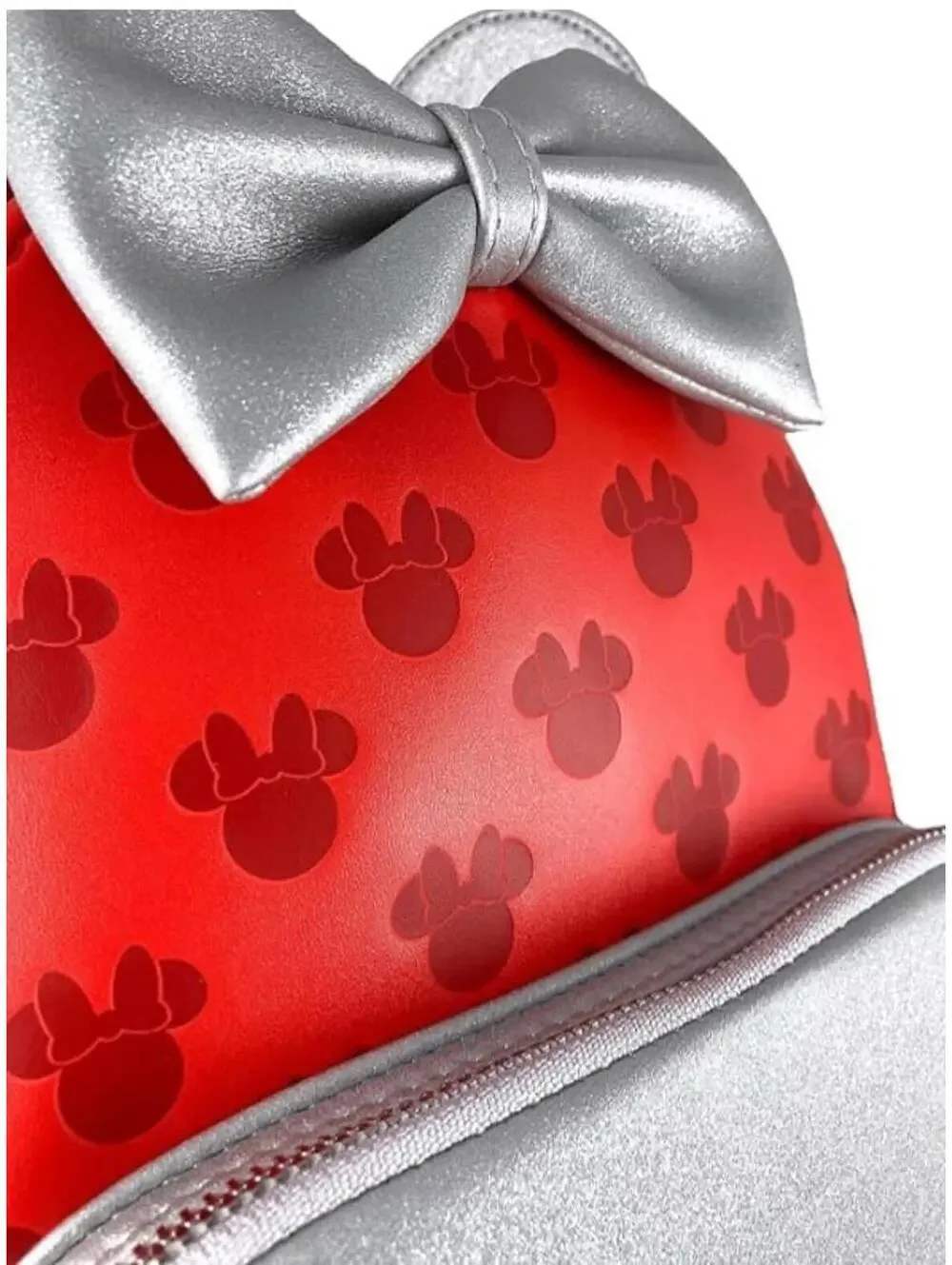 Loungefly Disney Minnie Mouse Red and Silver Mini Backpack